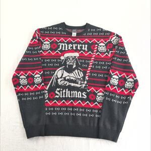 Star Wars Merry Sithmas Crewneck Fair Isle Ugly Christmas Sweater Men's Large